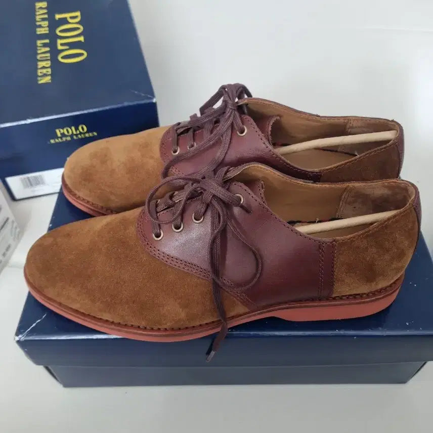 [BUNJANG] Polo Ralph Lauren Brown Saddle Shoes / 폴로 랄프로렌 브라운 새들 슈즈  비브람솔 10D 280mm