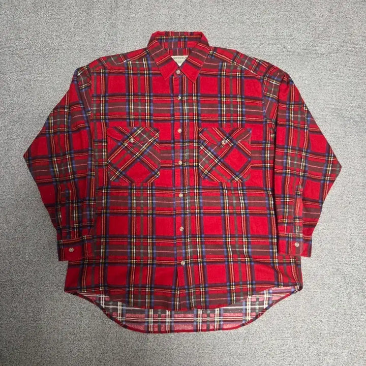 [BUNJANG] Green Rum Japanese Vintage Flannel Shirt L / Green Rum 재팬 빈티지 플란넬 셔츠 L(100)