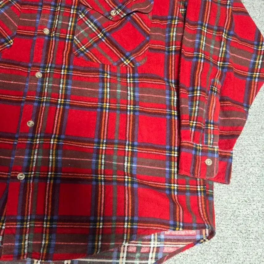 [BUNJANG] Green Rum Japanese Vintage Flannel Shirt L / Green Rum 재팬 빈티지 플란넬 셔츠 L(100)