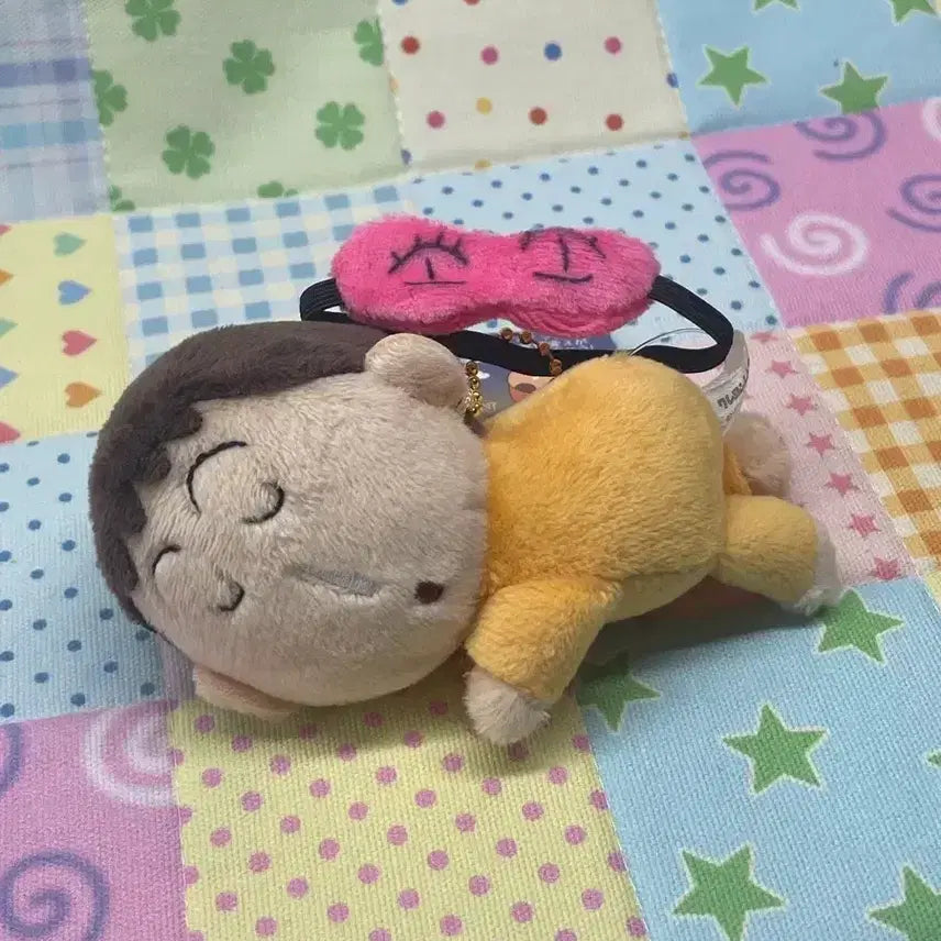 [BUNJANG] Crayon Shin-chan Maenggu Eye Mask Keyring / (파격할인)짱구는못말려 맹구 안대 인형키링