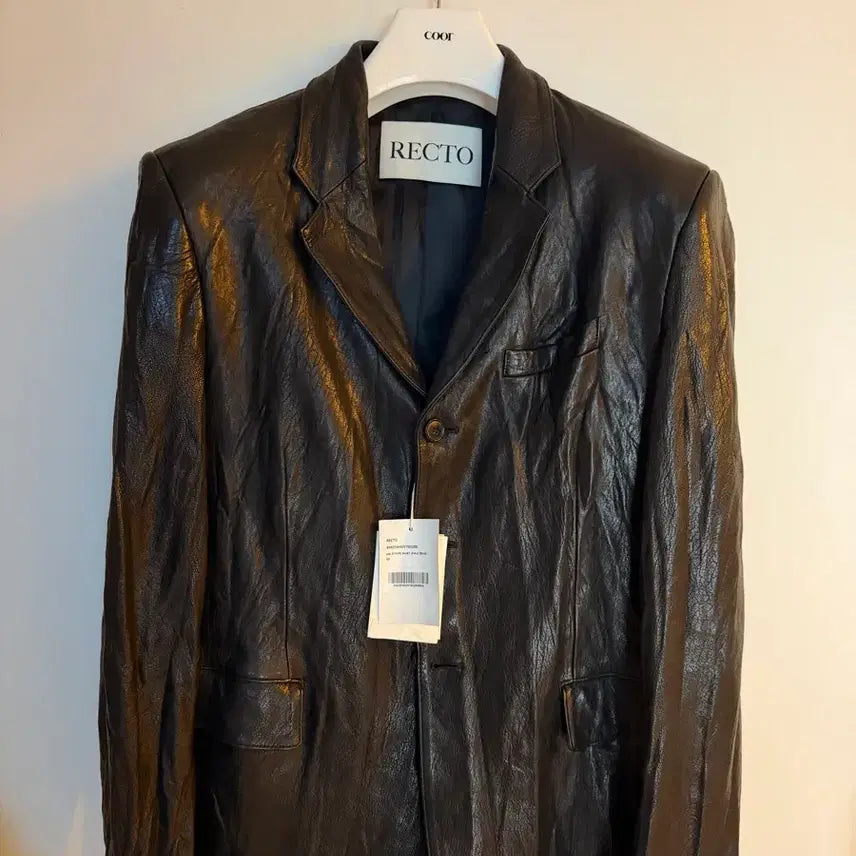 [BUNJANG] RECTO 25FW Crinkle Leather Jacket L Size / 렉토 25FW 크링클 레더자켓 L사이즈