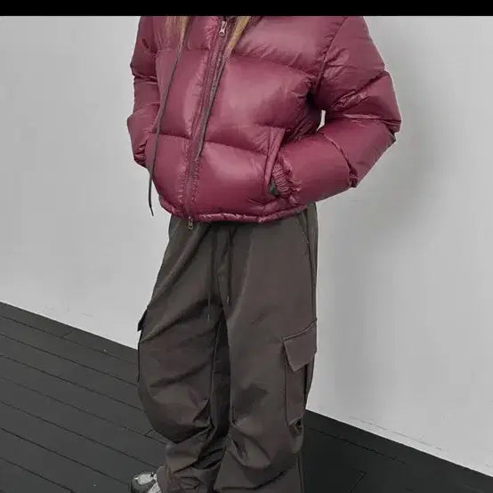 [BUNJANG] BlackUp Jenid Duck Down Crop Padding / 블랙업 제니드 덕다운 크롭패딩