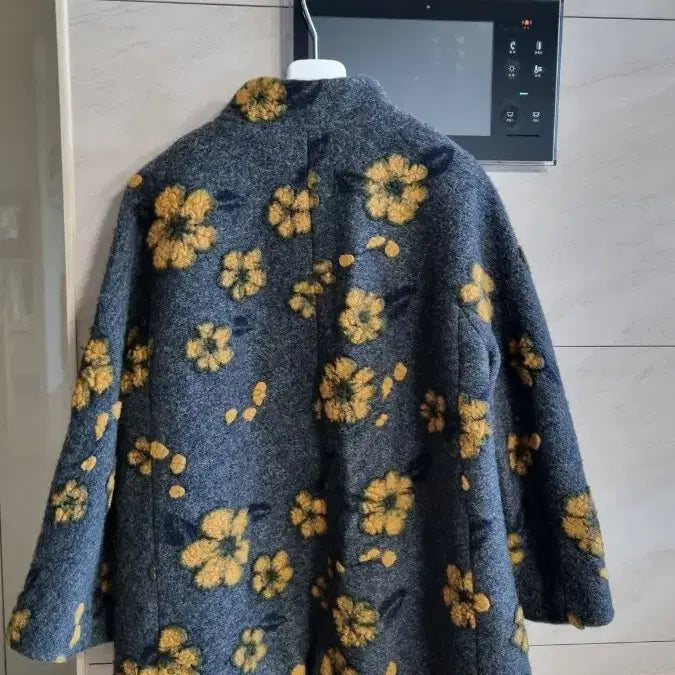 [BUNJANG] Lee Sae Floral Pattern Coat Jacket / 이새 플라워 패턴 코트 자켓