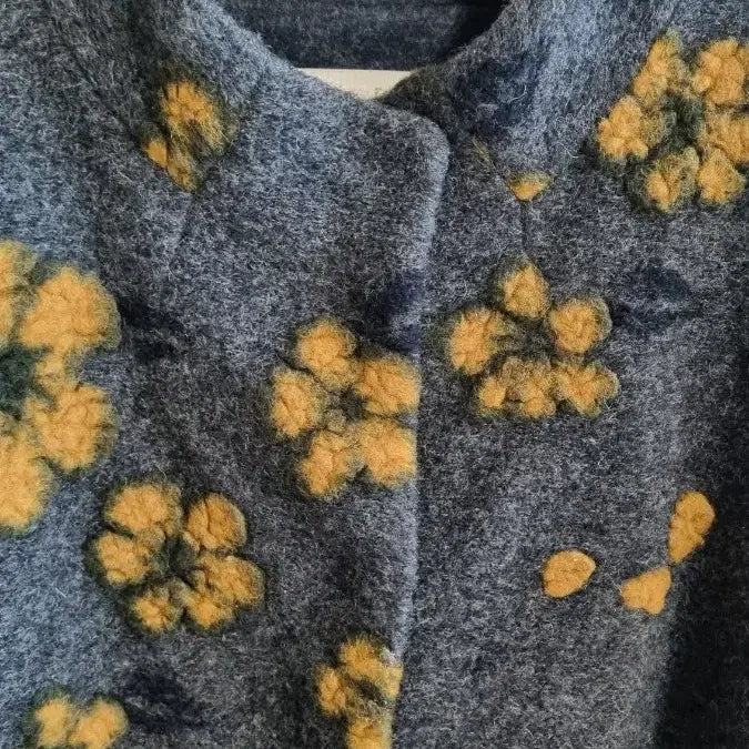 [BUNJANG] Lee Sae Floral Pattern Coat Jacket / 이새 플라워 패턴 코트 자켓