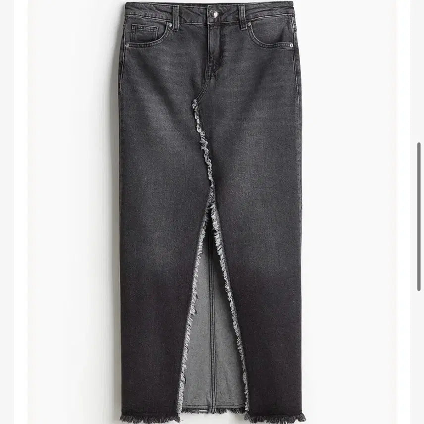 [BUNJANG] H&M Denim Skirt / (새상품) H&M 롱 슬릿 로우 엣지 데님 스커트