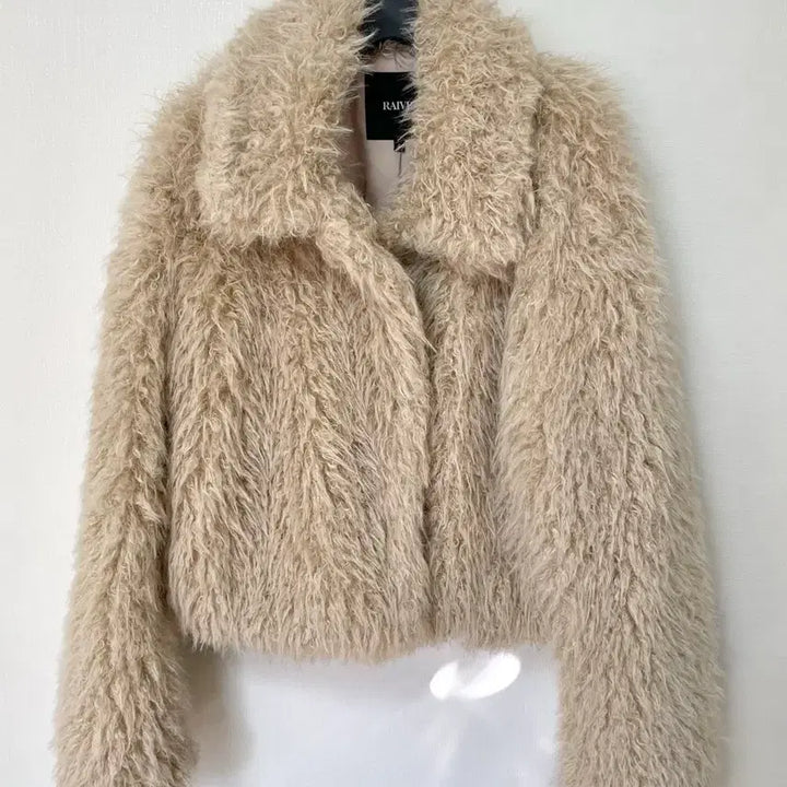 [BUNJANG] RAIVE Crop Faux Fur Jacket / RAIVE 크롭 퍼 자켓
