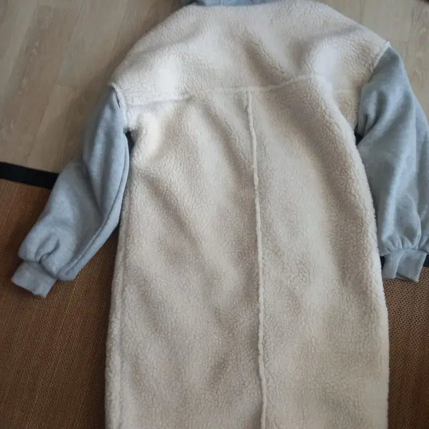 [BUNJANG] Long Fleece Hoodie Zip-up (One Size) / 뽀글이 후리스 롱 후드 집업 프리사이즈