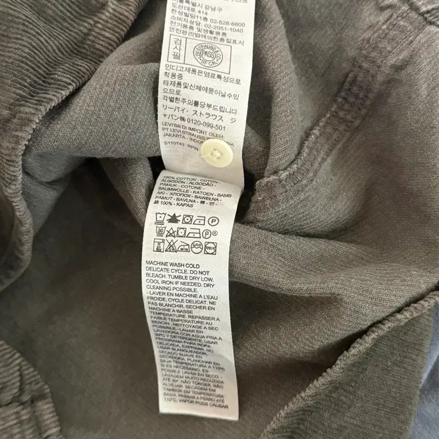 [BUNJANG] Levi's Corduroy Western Shirt / (S)리바이스 코듀로이 웨스턴 셔츠