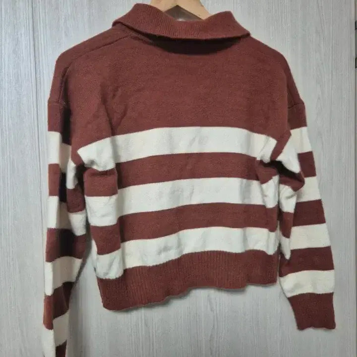 [BUNJANG] Striped Knit Zip-Up / 스트라이프 니트 집업