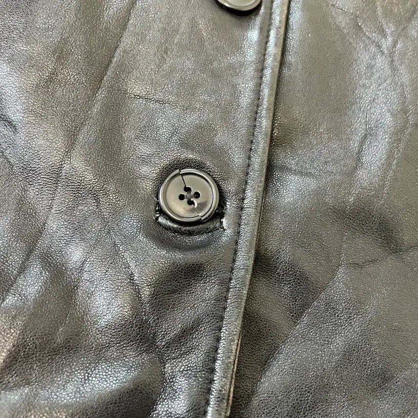 [BUNJANG] Vintage Two-Tone Lambskin Leather Jacket / 빈티지 투톤 양가죽 레더자켓  J03916