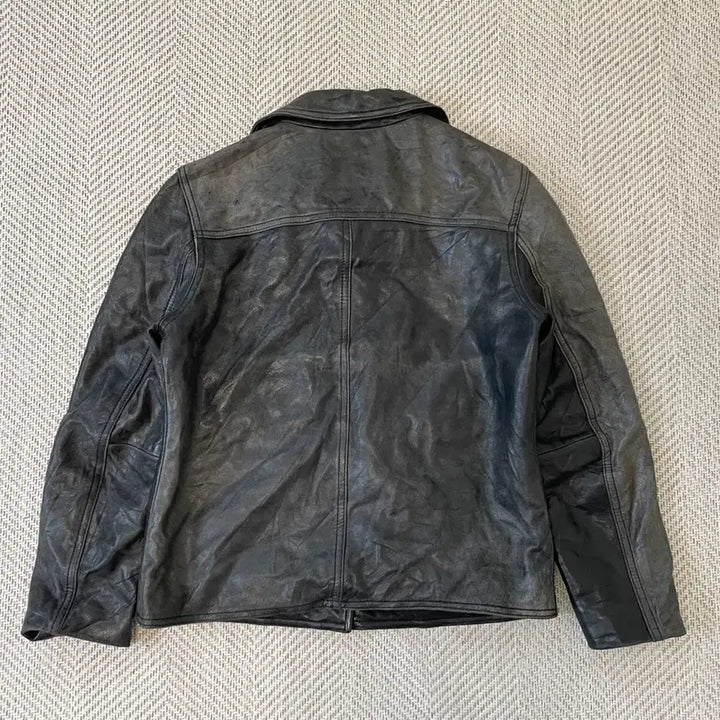 [BUNJANG] Vintage Two-Tone Lambskin Leather Jacket / 빈티지 투톤 양가죽 레더자켓  J03916