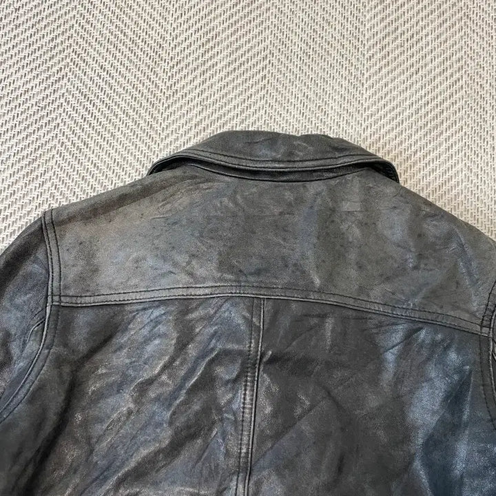 [BUNJANG] Vintage Two-Tone Lambskin Leather Jacket / 빈티지 투톤 양가죽 레더자켓  J03916