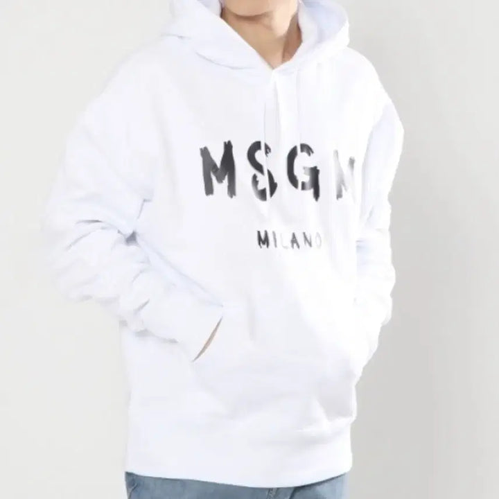 [BUNJANG] MSGM Milano White Hoodie L / MSGM 밀라노 화이트 후드티 L