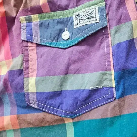 [BUNJANG] Polo Madras Check Prepster Swim Shorts / 폴로 마드라스체크 반바지 프렙스터 수영복 겸용