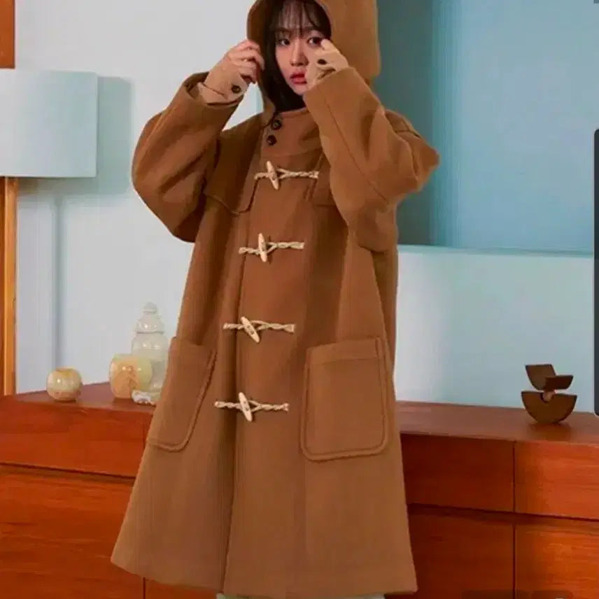 [BUNJANG] Malren Unisex Double Coat (Beige, Size 2) / 말렌 유니섹스 더블코트 (베이지. 2사이즈)
