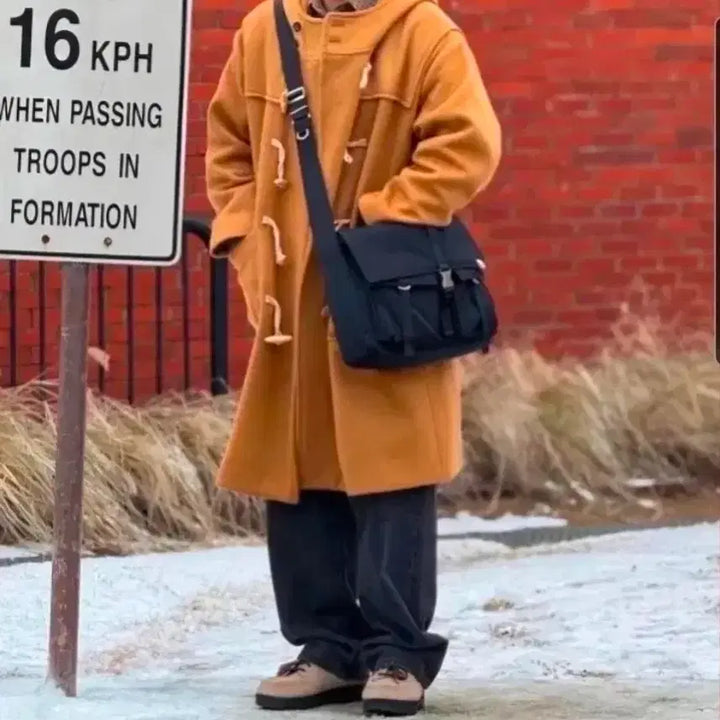 [BUNJANG] Malren Unisex Double Coat (Beige, Size 2) / 말렌 유니섹스 더블코트 (베이지. 2사이즈)