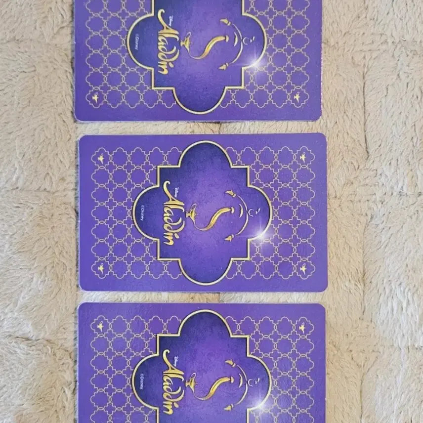 [BUNJANG] Aladdin Musical Lucky Lamp Card Set (3-Piece) Special Limited Edition / 알라딘 뮤지컬 행운의 램프 카드3종 세트 스페셜 한정 카드