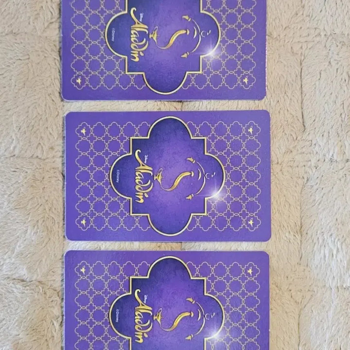 [BUNJANG] Aladdin Musical Lucky Lamp Card Set (3-Piece) Special Limited Edition / 알라딘 뮤지컬 행운의 램프 카드3종 세트 스페셜 한정 카드