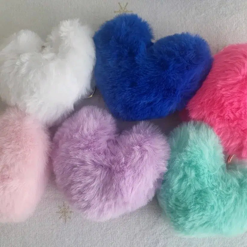 [BUNJANG] Heart Fur Keychain / 하트 퍼 키링