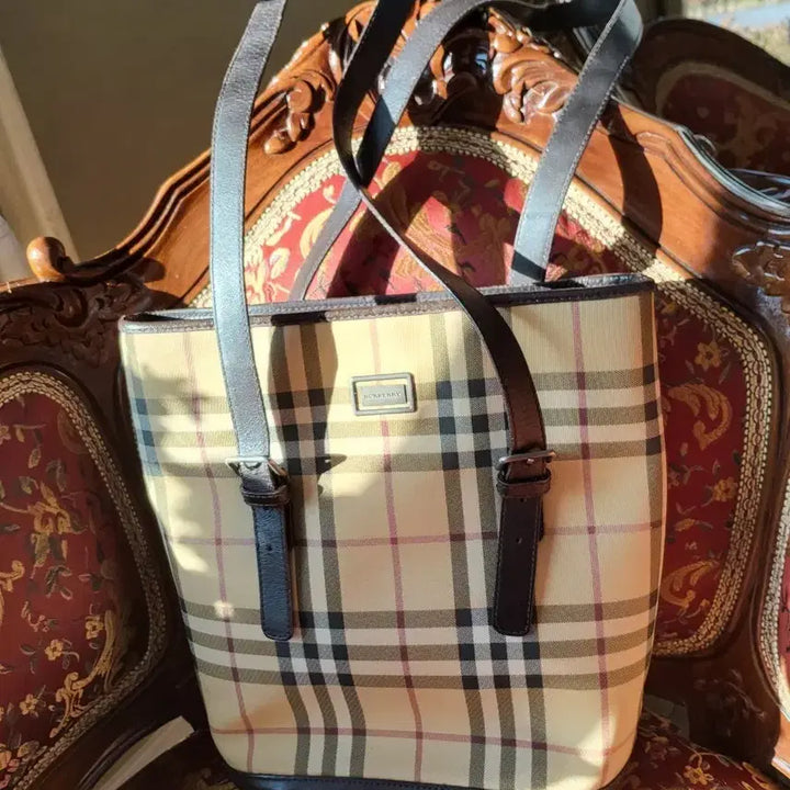 [BUNJANG] Burberry Check Pattern Tote Bag / 버버리 체크 패턴 토트백