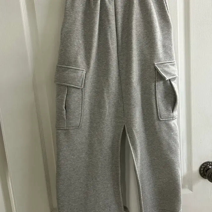 [BUNJANG] Blackup Gray Cargo Banding Long Skirt / 블랙업 기모 회색 카고 밴딩 롱 스커트 Free