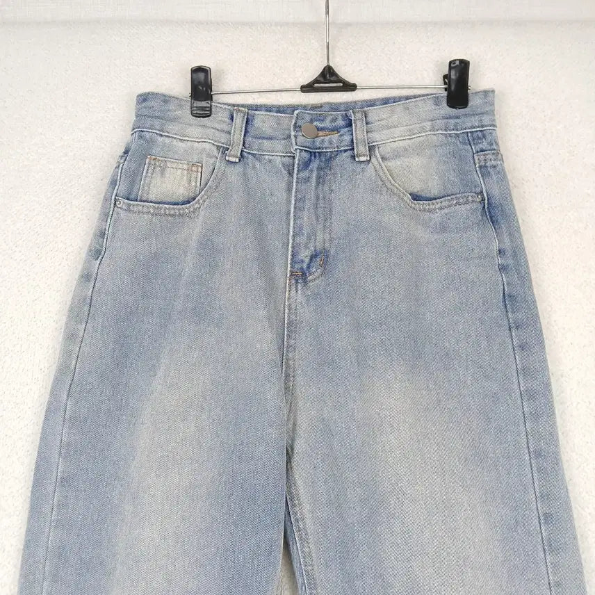 [BUNJANG] Wide Denim Pants (S-M) / 여성 연청 데님 와이드 팬츠(S-M)