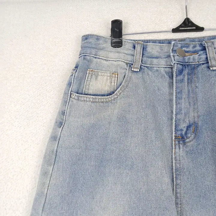 [BUNJANG] Wide Denim Pants (S-M) / 여성 연청 데님 와이드 팬츠(S-M)