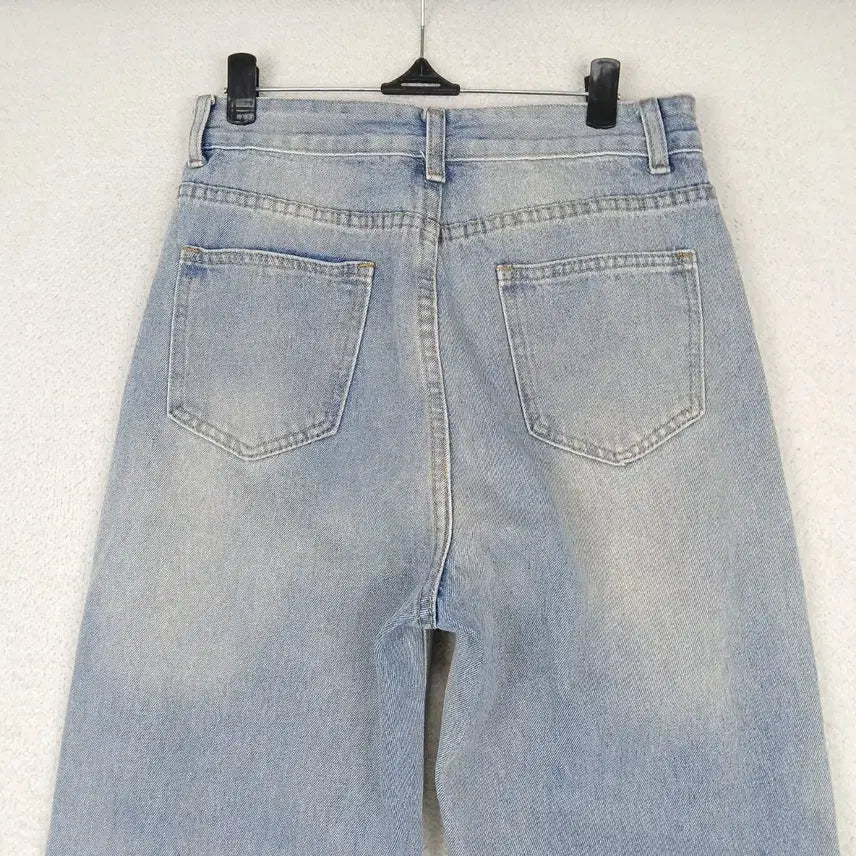 [BUNJANG] Wide Denim Pants (S-M) / 여성 연청 데님 와이드 팬츠(S-M)