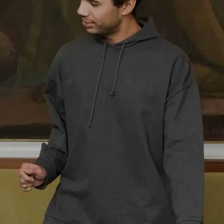 [BUNJANG] Baserange Charcoal Hoodie / baserange 후드티