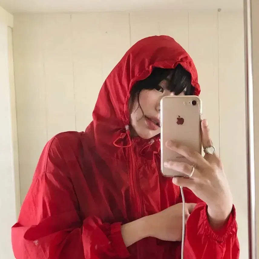 [BUNJANG] The R &amp; Hooded Windbreaker Jacket / 더르랜후드바람막이점퍼
