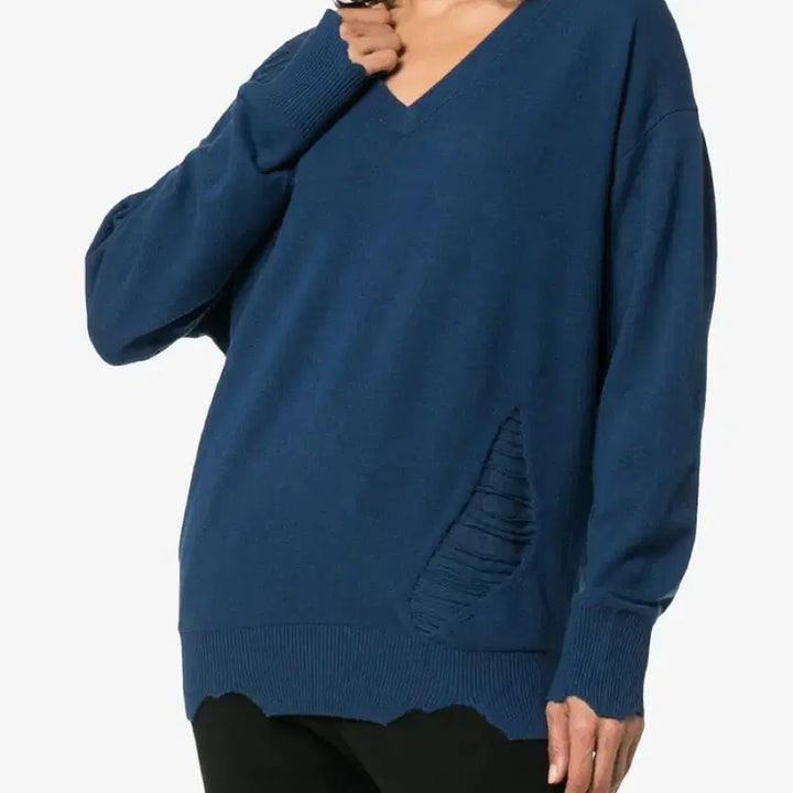 [BUNJANG] Helmut Lang Distressed Knit Sweater / 헬무트랭 디스 니트