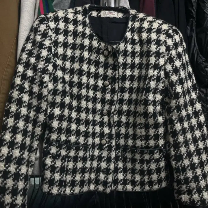 [BUNJANG] Star Jess Houndstooth Tweed Jacket / 스타제스 하운드투스 트위드 자켓