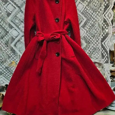[BUNJANG] SJSJ Red Wool Long Coat / SJSJ 레드 모직 롱코트