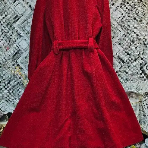 [BUNJANG] SJSJ Red Wool Long Coat / SJSJ 레드 모직 롱코트