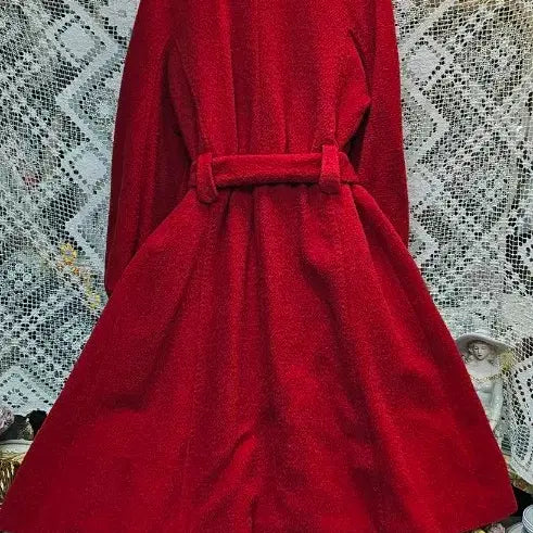 [BUNJANG] SJSJ Red Wool Long Coat / SJSJ 레드 모직 롱코트