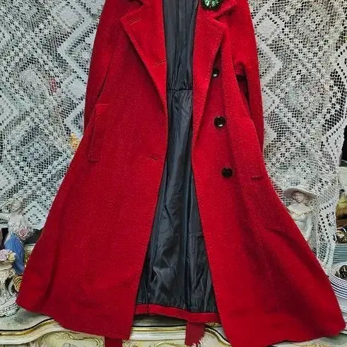 [BUNJANG] SJSJ Red Wool Long Coat / SJSJ 레드 모직 롱코트