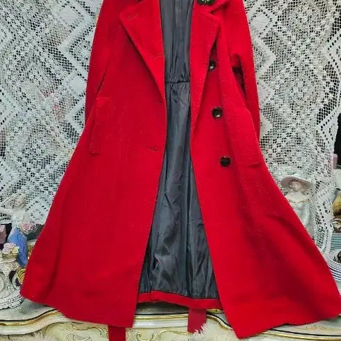 [BUNJANG] SJSJ Red Wool Long Coat / SJSJ 레드 모직 롱코트
