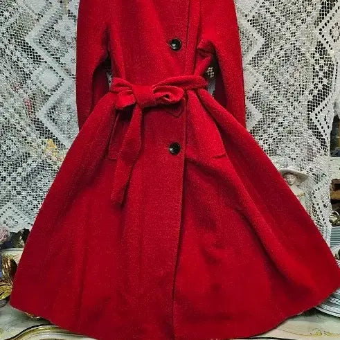 [BUNJANG] SJSJ Red Wool Long Coat / SJSJ 레드 모직 롱코트