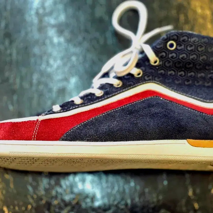 [BUNJANG] Gucci Red/Navy High-Top Sneakers / 구찌 레드/네이비 하이탑 스니커즈 운동화