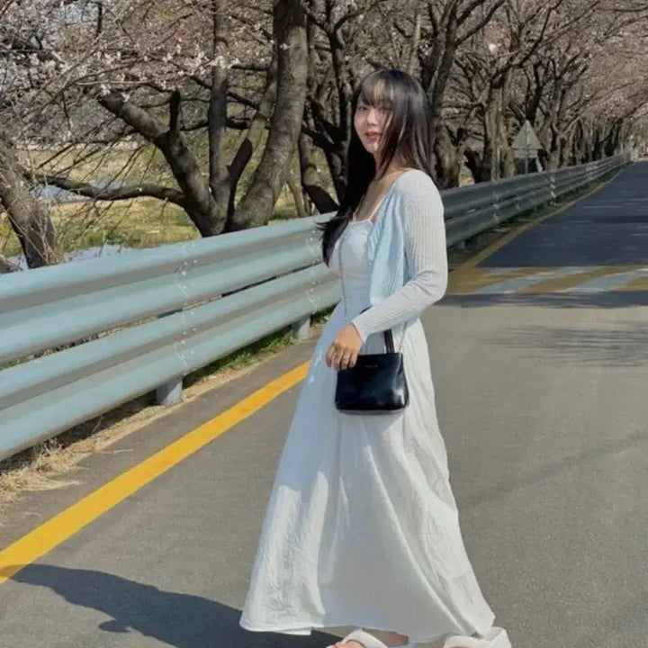 [BUNJANG] Angbbaedeoday White Long Dress / 앙빼더데이 화이트 롱 원피스