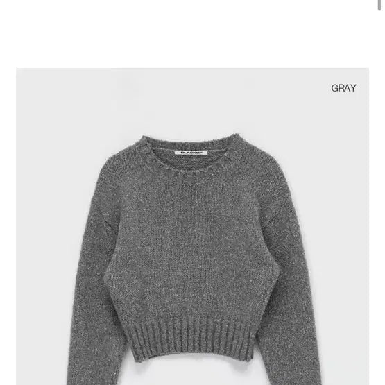 [BUNJANG] Black Up Mugi Cotton Wool Blended Knit Gray / 블랙업 머기 코튼 울 블렌디드 니트 회색