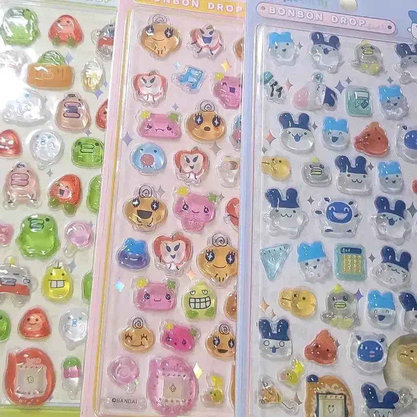 [BUNJANG] Tamagotchi Bonbon Drop Sticker Set / 다마고치 봉봉드롭 스티커 3장세트