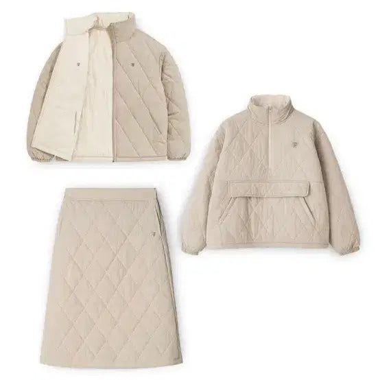 [BUNJANG] Dayle Igloo Reversible Padded Jumper, Anorak, and Skirt Set / 데이일 이글루 패딩 점퍼+아노락+스커트 2사이즈 새제품