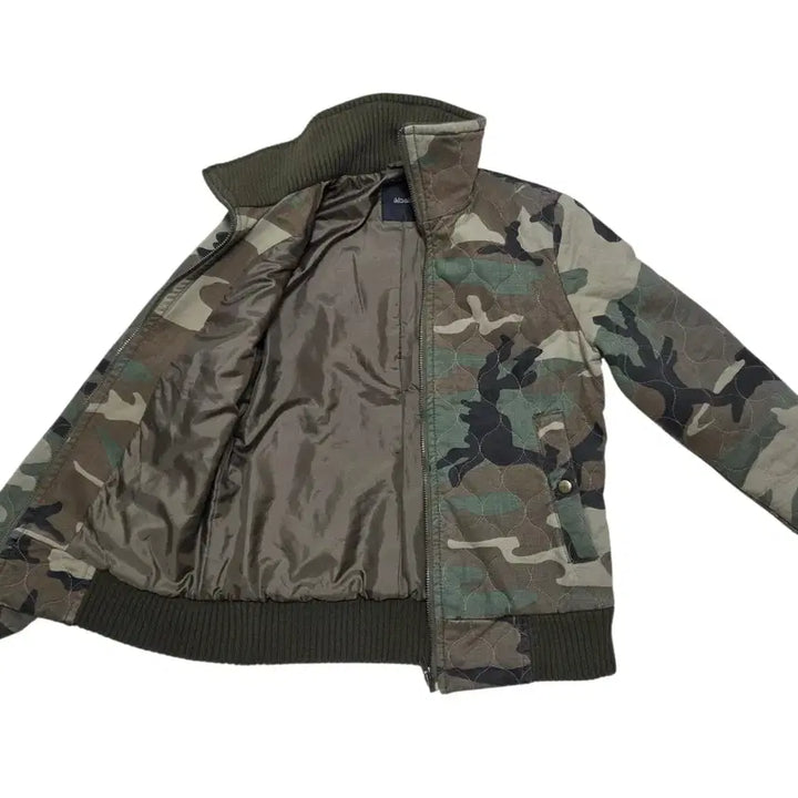[BUNJANG] Vintage Camo Pattern Quilted Bomber Jacket / 빈티지 카모 패턴 퀼팅 봄버 자켓 입니다