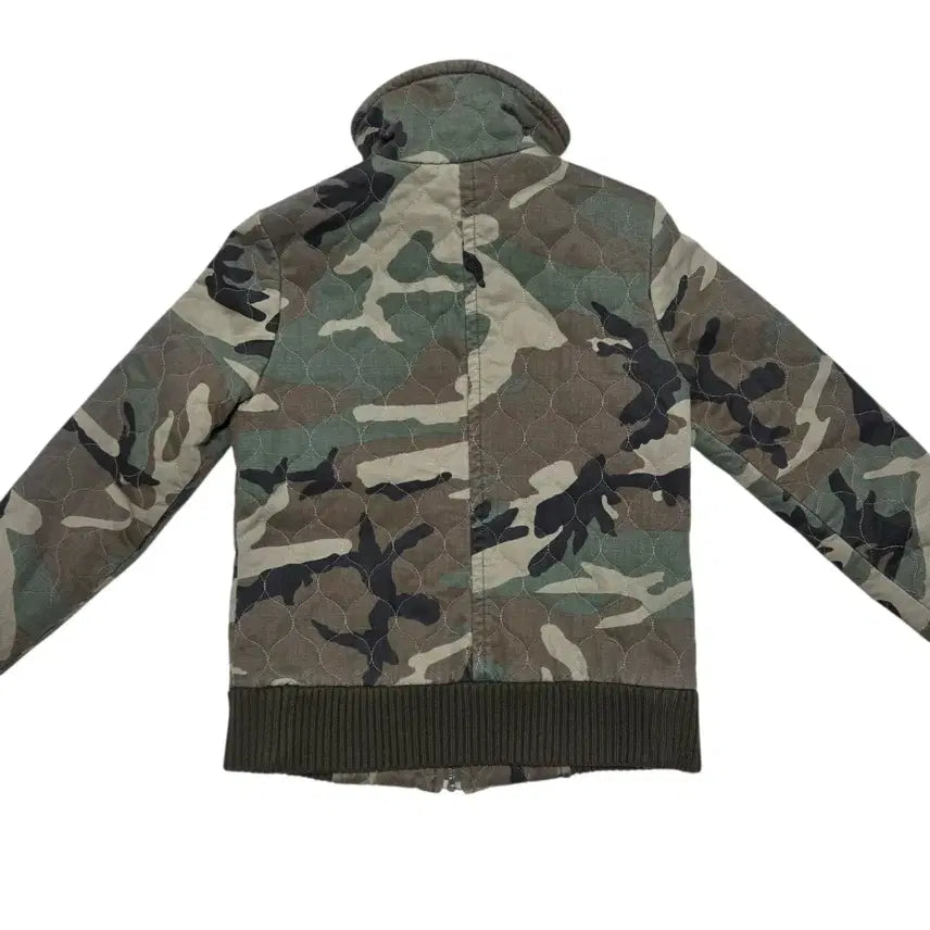 [BUNJANG] Vintage Camo Pattern Quilted Bomber Jacket / 빈티지 카모 패턴 퀼팅 봄버 자켓 입니다