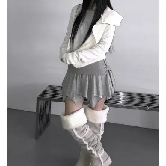 [BUNJANG] The Windtown Folding Snap Skirt / 디에어타운 폴딩 스냅 스커트