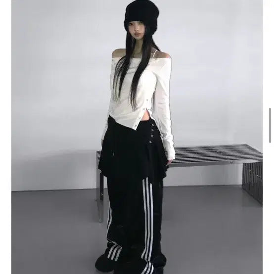 [BUNJANG] The Windtown Folding Snap Skirt / 디에어타운 폴딩 스냅 스커트