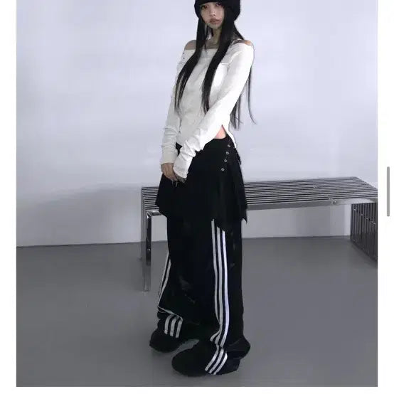 [BUNJANG] The Windtown Folding Snap Skirt / 디에어타운 폴딩 스냅 스커트