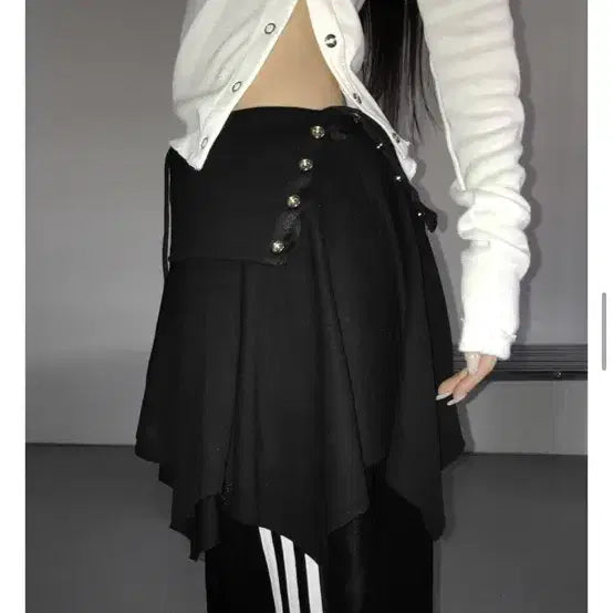 [BUNJANG] The Windtown Folding Snap Skirt / 디에어타운 폴딩 스냅 스커트