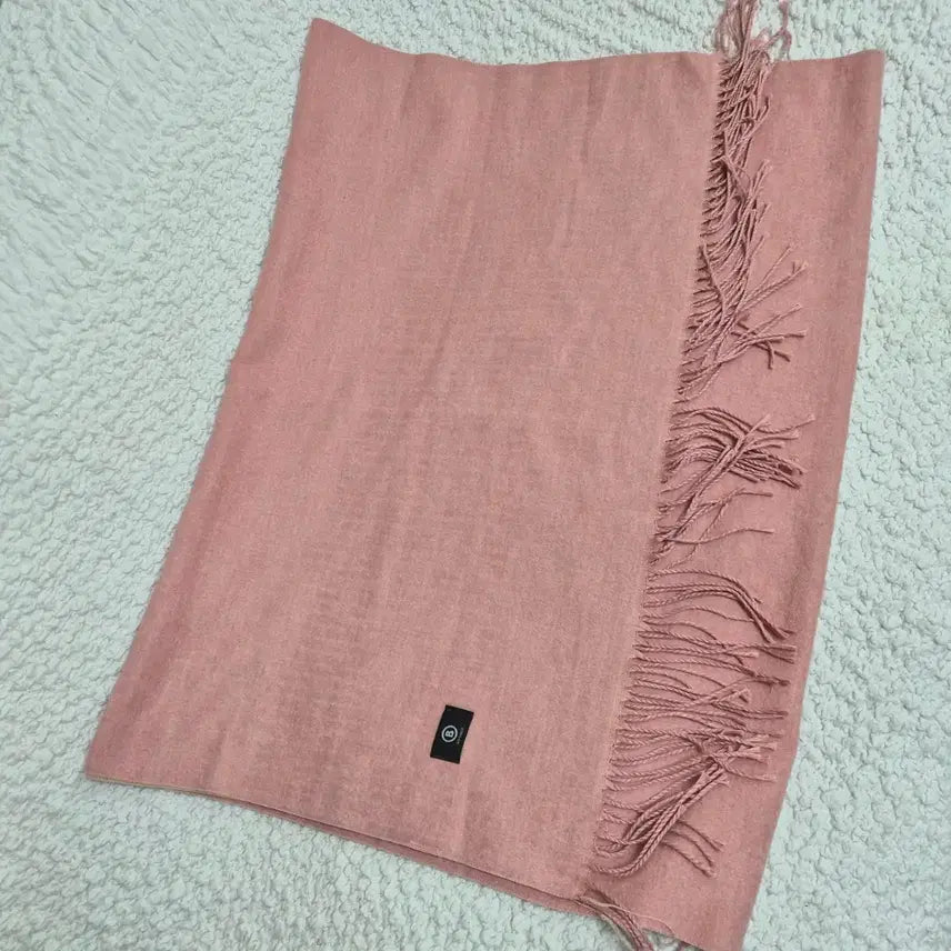 [BUNJANG] Bogner Viscose Wool Big Shawl Scarf / 보그너 비스코스 울 빅숄 머플러 핑크 아이보리 배색 70*200